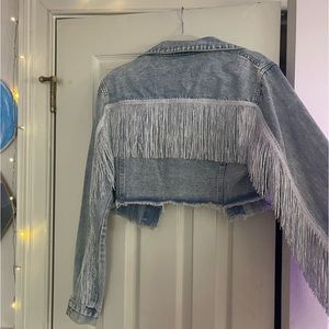 Silver Fringe Jean Jacket